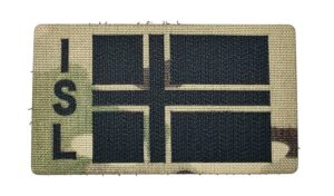 Flag of the Republic of Iceland, 2/3.5 Inches.